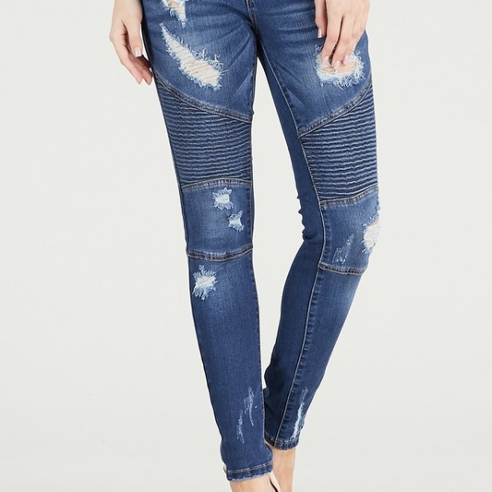 Judy Blue Moto Jeans - Picture 2 of 4